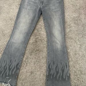 Mother Denim Gray Flame Jeans